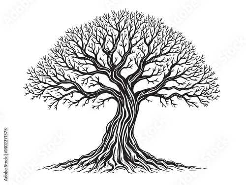 Sandalwood Tree Simple Line Art Bundle