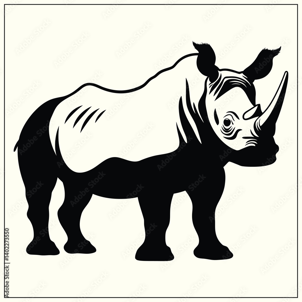 Fototapeta premium Silhouette of Endangered, Rare Species