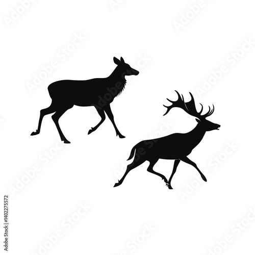deer silhouette vector