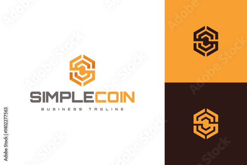 crypto coin s letter logo vector