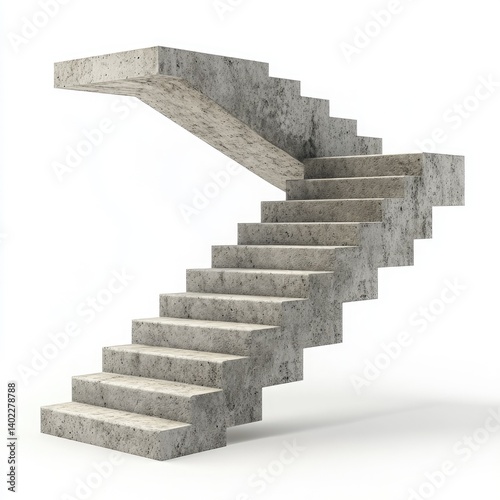 Obraz na płótnie Modern concrete staircase design (1) w salonie