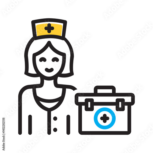 Vector multi color icon for Paramedic