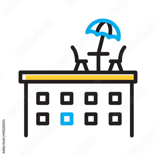 Vector multi color icon for Rooftop