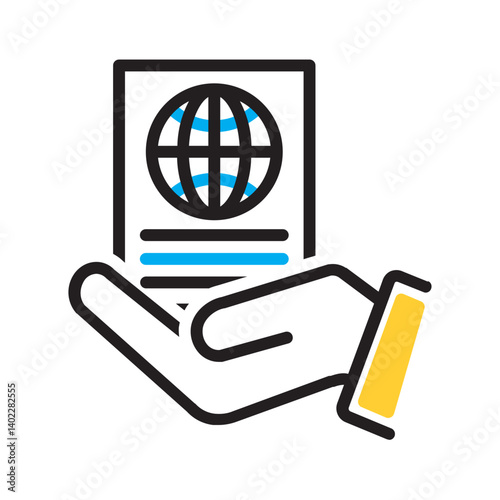 Vector multi color icon for Citizenship
