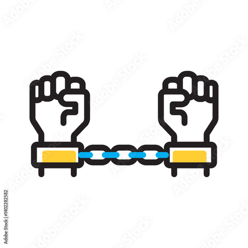 Vector multi color icon for Detainment