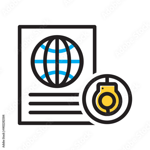 Vector multi color icon for Deportation