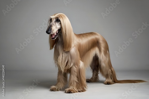 Afghan Hound dog isolated on white Background 