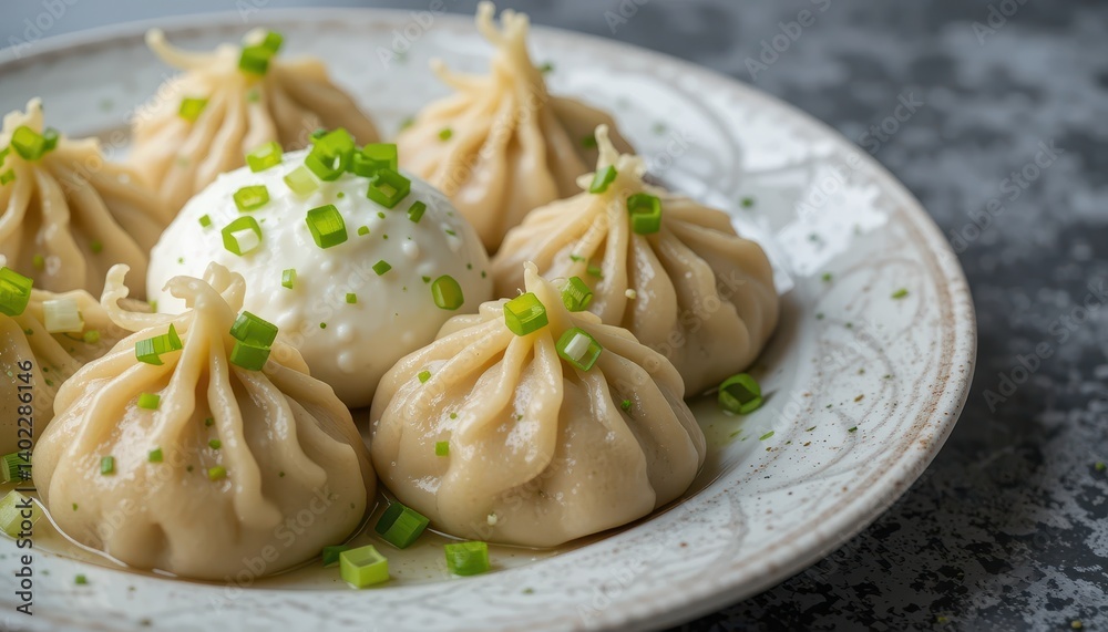 Delicious dumplings restaurant food photography indoor close-up culinary art Delicious dumplings restaurant food photography indoor close-up culinary art