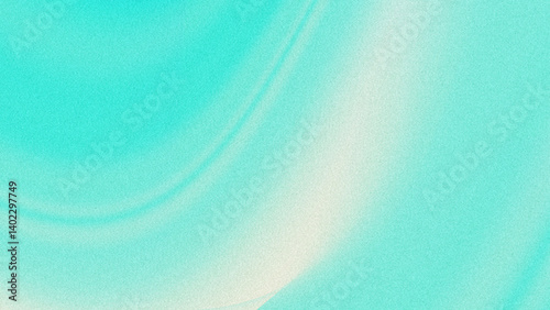 Abstract blue-green-white gradient with grainy texture.