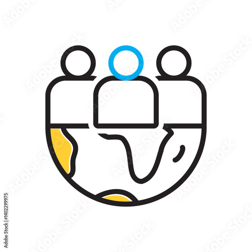 Multi color icon for team