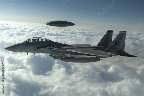 Jet Encountering UFO