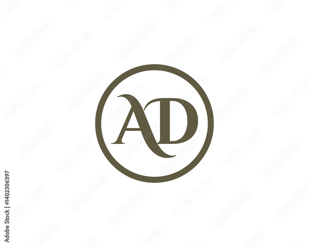 AD logo design vector template. AD AD logo design vector template. AD