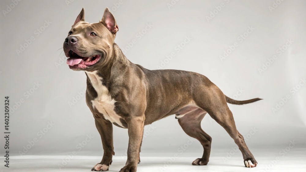 American Pit Bull Terrier on studio background
American Pit Bull Terrier on studio background