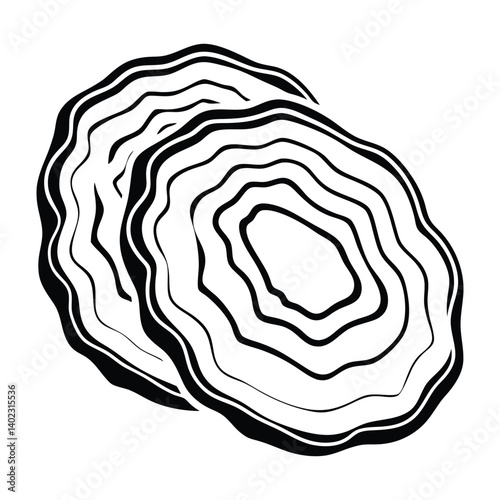 Natural Agate Coasters isolated on white, a metallic set of circle objects