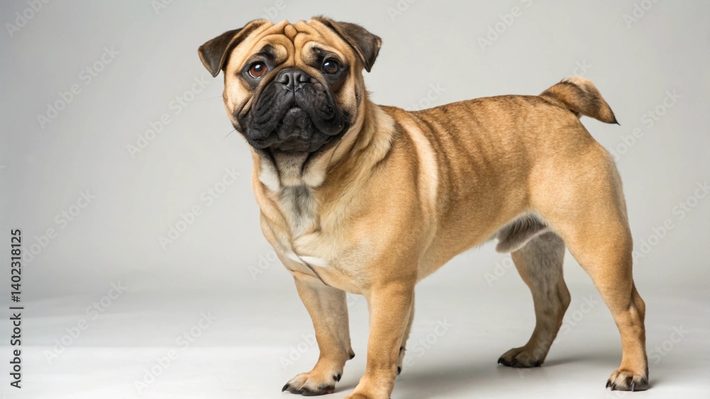 Obraz premium American Pugabull on studio background 
