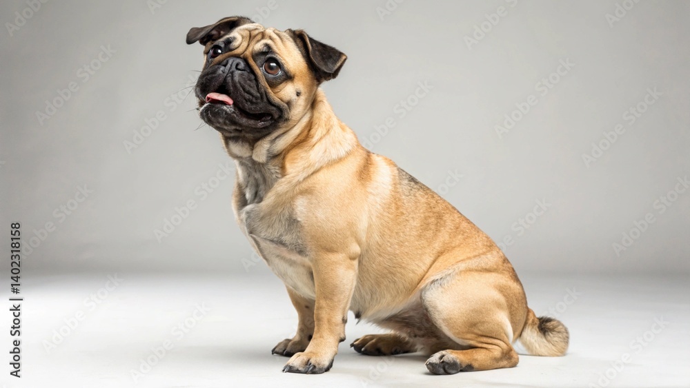 Obraz premium American Pugabull on studio background 