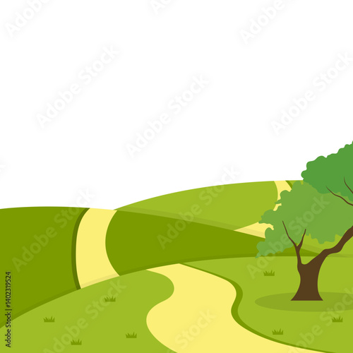 Green Field Illustration
