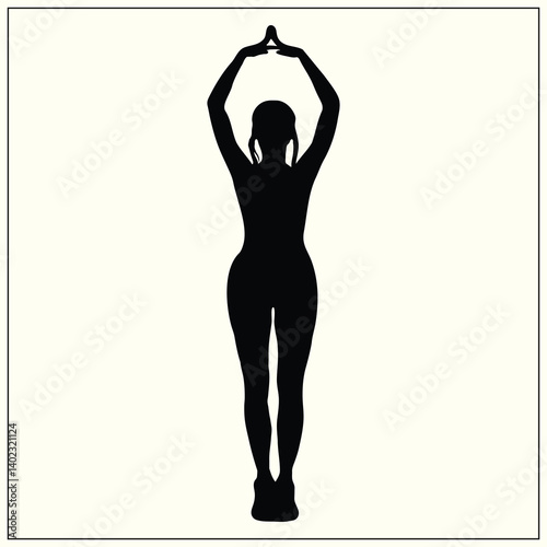 Silhouette of Asana, Meditation Move