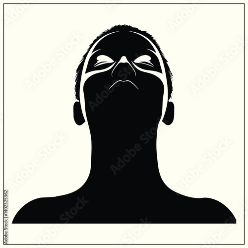 Silhouette of Breathing, Relax Practice