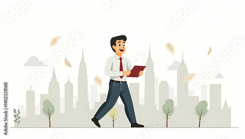 Empowering Grassroots Financial Advocacy: A Simple Flat Vector Illustration of Economic Populism, Smart Business Tone, and Citizen Prosperity photo