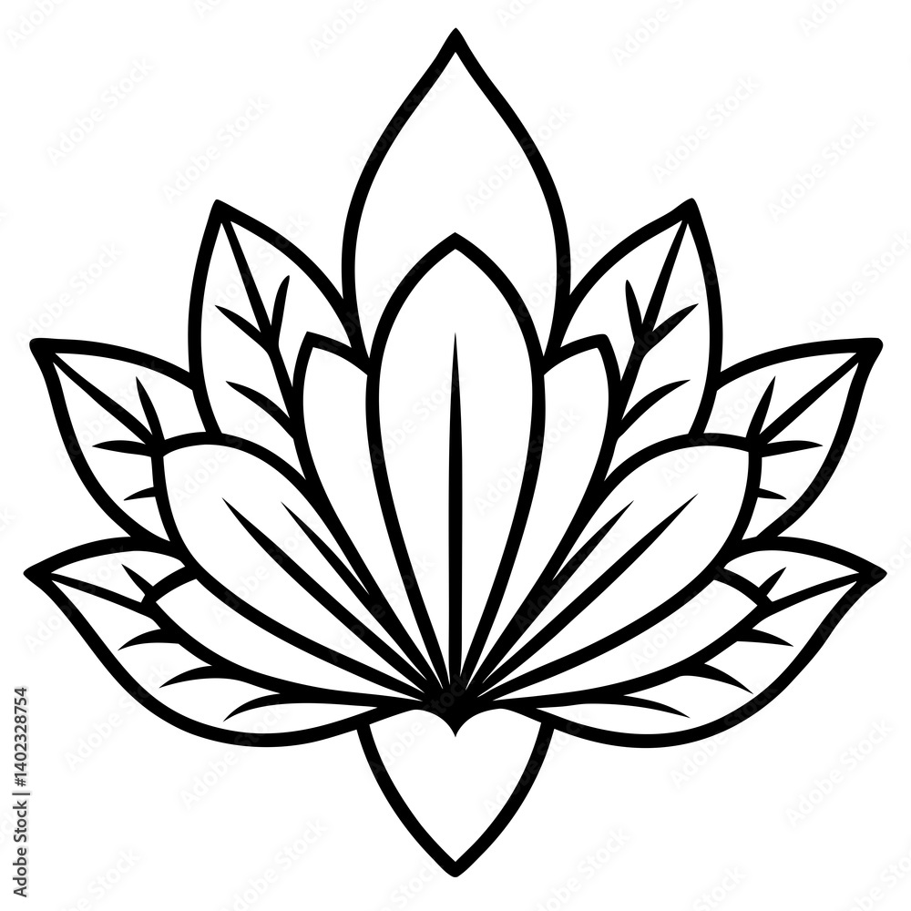 Minimal Bohemian Petal Collection Vector Illustration on White Background Minimal Bohemian Petal Collection Vector Illustration on White Background