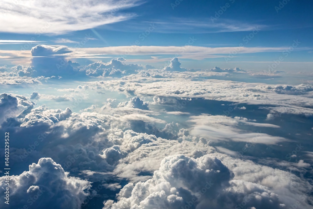 Stunning Aerial View of Cloudscapes A Breathtaking Panorama of White and Blue Skies Stunning Aerial View of Cloudscapes A Breathtaking Panorama of White and Blue Skies