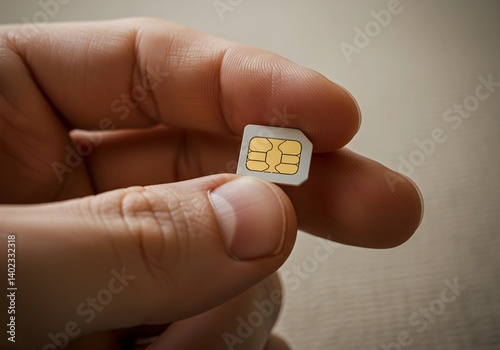 Plakat A hand holding a sim card