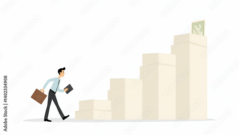 Visualizing Rising Costs: A Cute Vector Illustration of Supply Chain Constraints and Inflation Impacting Consumer Demand in Business Visualizing Rising Costs: A Cute Vector Illustration of Supply Chain Constraints and Inflation Impacting Consumer Demand in Business