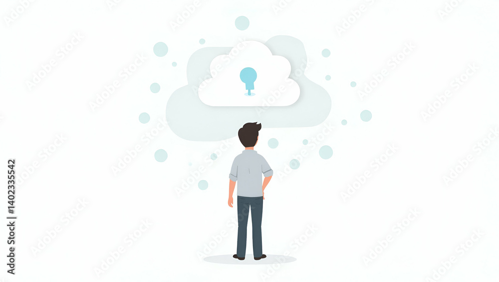 Flat Innovative cloud software environment visual showcasing advanced application development tools and scalable digital platforms driving enterprise innovation in  Simple flat cute vector illustratio