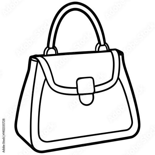 Clean Handbag Illustration in Vector Style