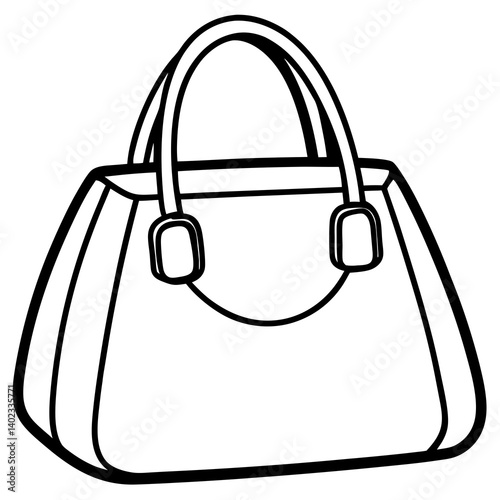 Clean Handbag Illustration in Vector Style