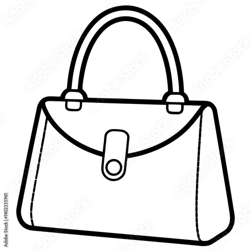 Clean Handbag Illustration in Vector Style