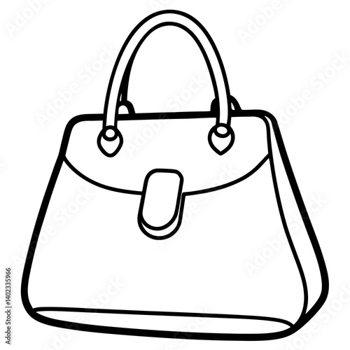 Clean Handbag Illustration in Vector Style