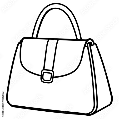 Clean Handbag Illustration in Vector Style