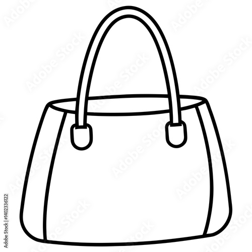 Clean Handbag Illustration in Vector Style