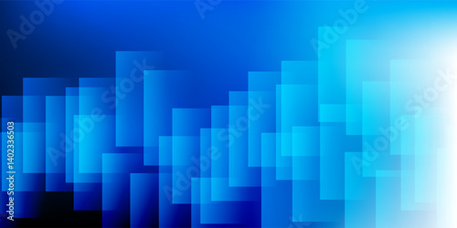 A modern abstract vector background with overlapping blue rectangles creates a dynamic geometric design. Clean lines and contrasting colors form a visually appealing and versatile backdrop.