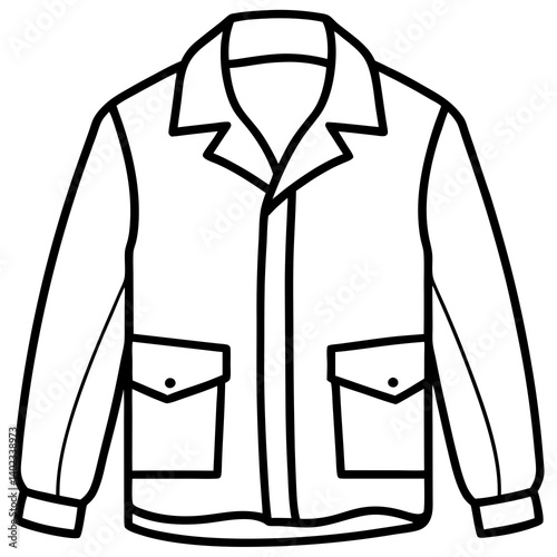 Minimal Harrington Jacket Vector on White Background photo