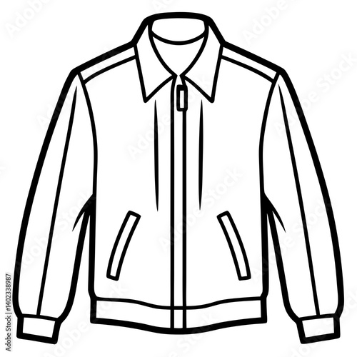 Minimal Harrington Jacket Vector on White Background photo