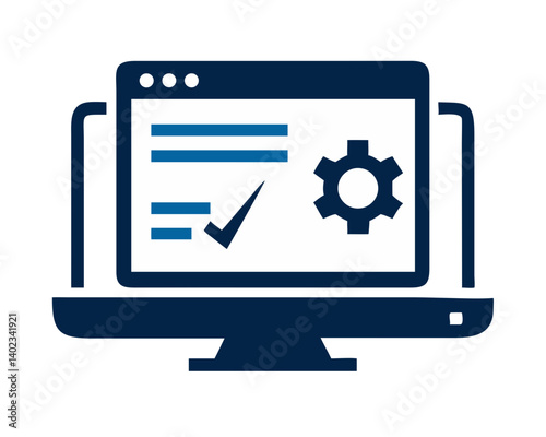 Website development with settings and confirmation checkmark  