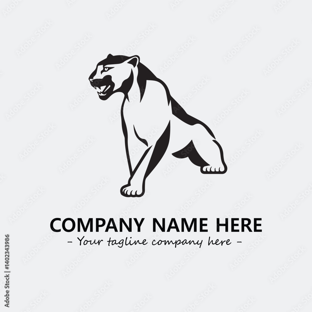 Phanter illustration black and white for logo company vector image
Phanter illustration black and white for logo company vector image