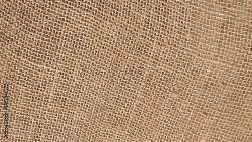 Rough burlap texture, canvas coarse cloth, dark brown woven rustic bagging. Natural hessian jute. Vector illustration.