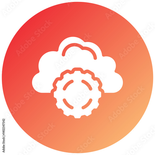 Vector Design Cloud Settings Icon Style