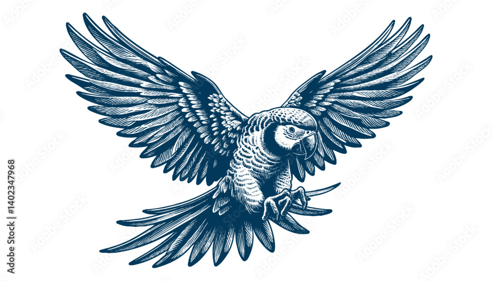 Fototapeta premium parrot vector
