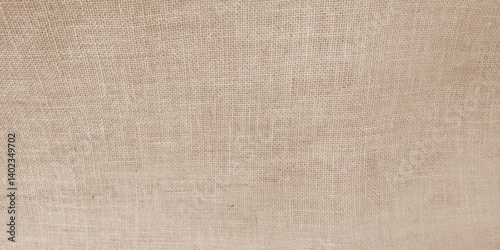 Jute pattern, rough burlap texture, canvas coarse cloth, brown woven rustic bagging. Threads background. Sackcloth surface, sacking material. Vector illustration.
