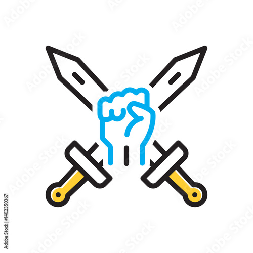 Multi color icon for offensive