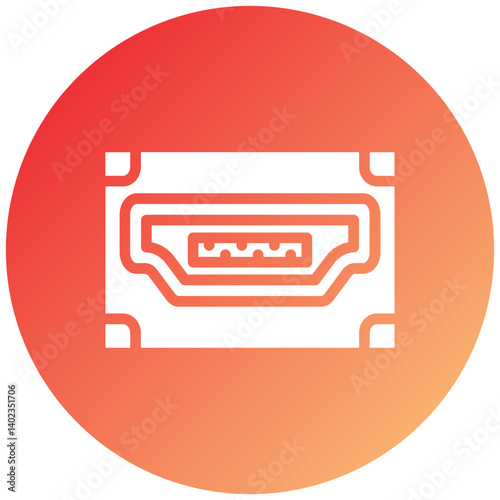 Vector Design Hdmi Port Icon Style