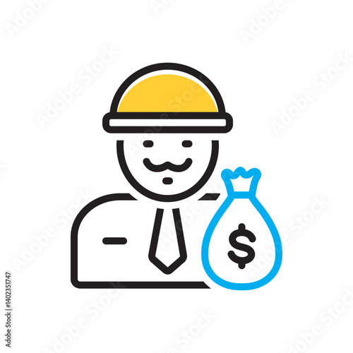 Multi color icon for wealthy
