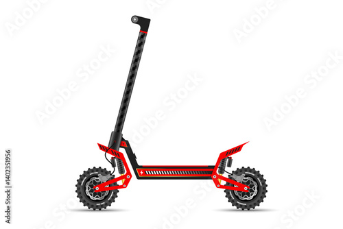 Electric Scooter Monster off road top speed vector illustration