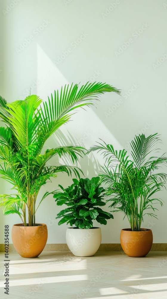 Lush Houseplants in Decorative Pots, Interior Greenery Decorating, Modern Home Decor Ideas Lush Houseplants in Decorative Pots, Interior Greenery Decorating, Modern Home Decor Ideas