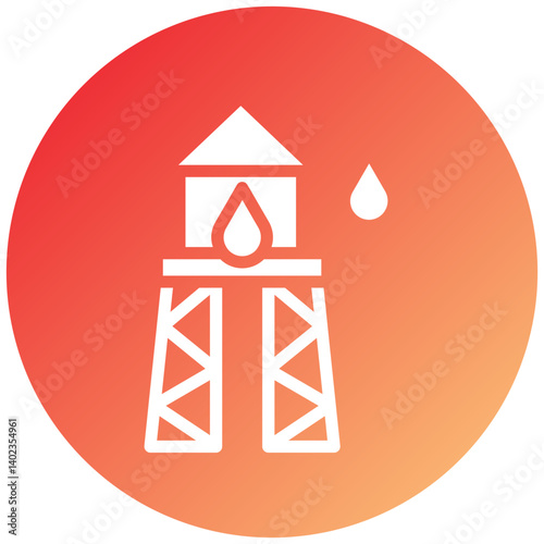 Water Tower Icon Style